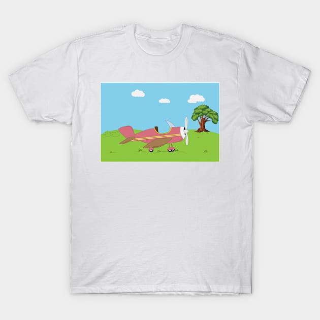 Cartoon Airplane T-Shirt by Alvd Design